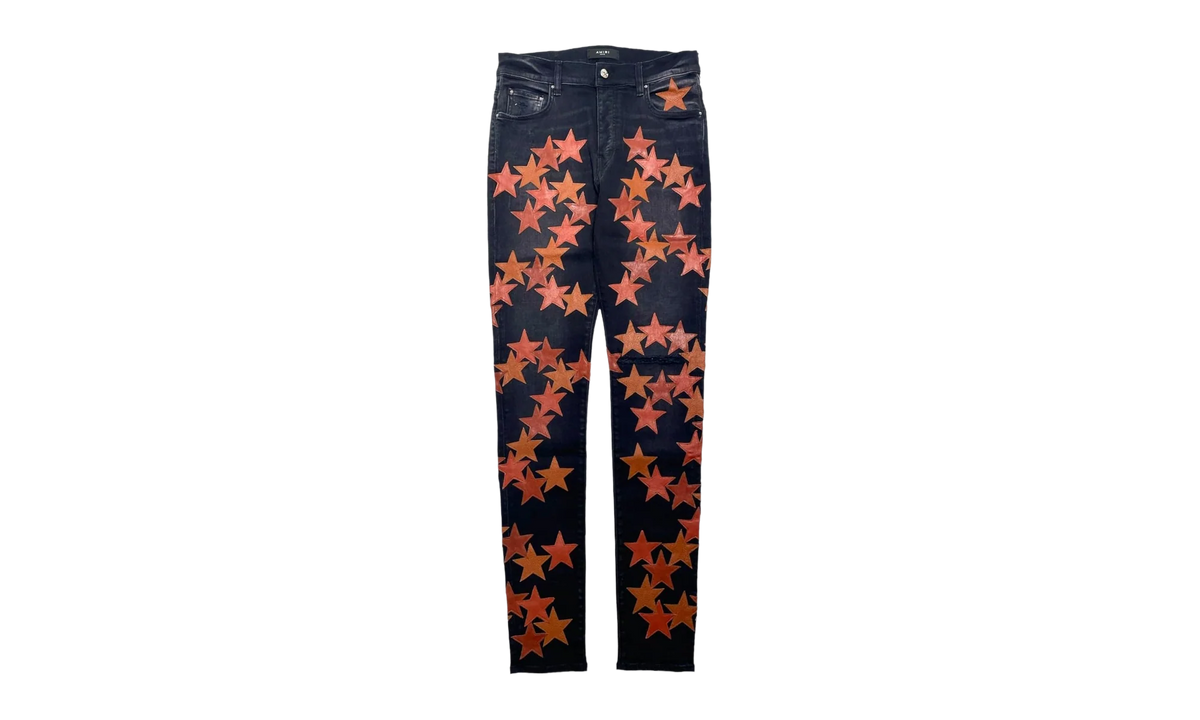 Leather Star Patch Jeans "Chemist - Aged Black" SS22MDS022 23