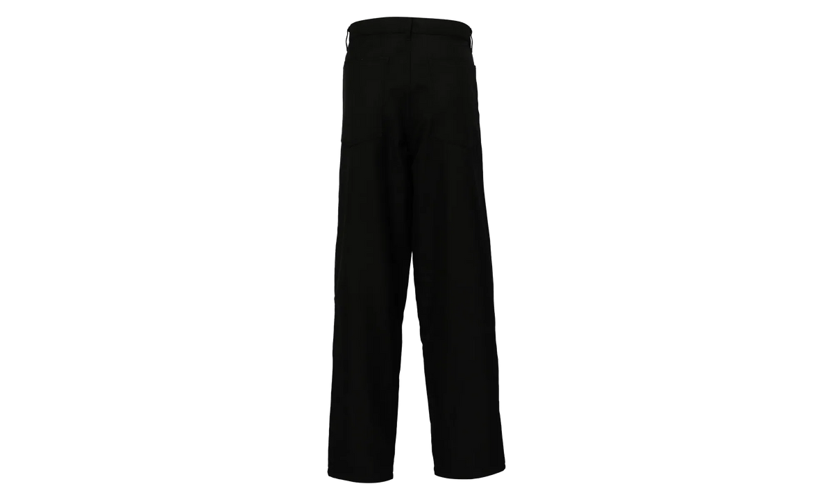 Wool Polyester Plain Gabardine Pants "Black" FN P004 051