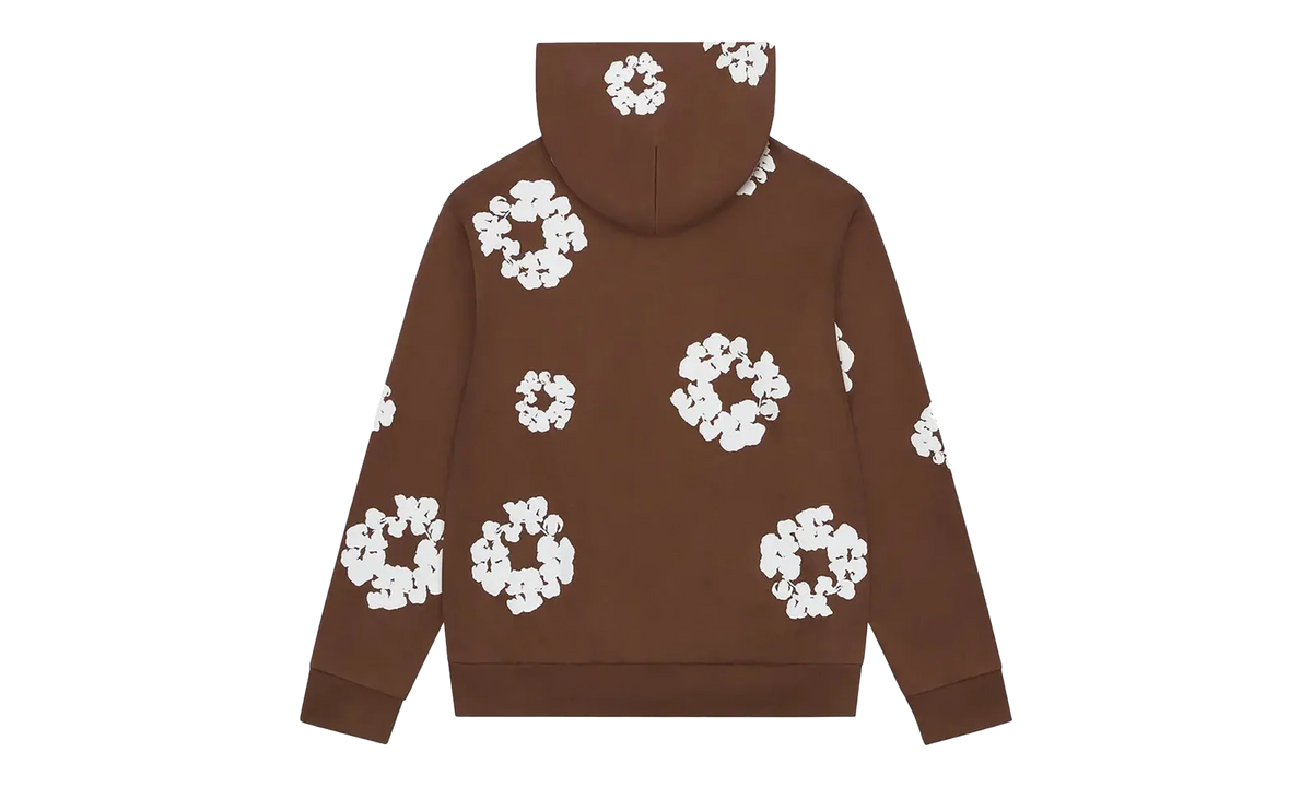 Cotton Wreath Zip Hoodie "Brown" DT451