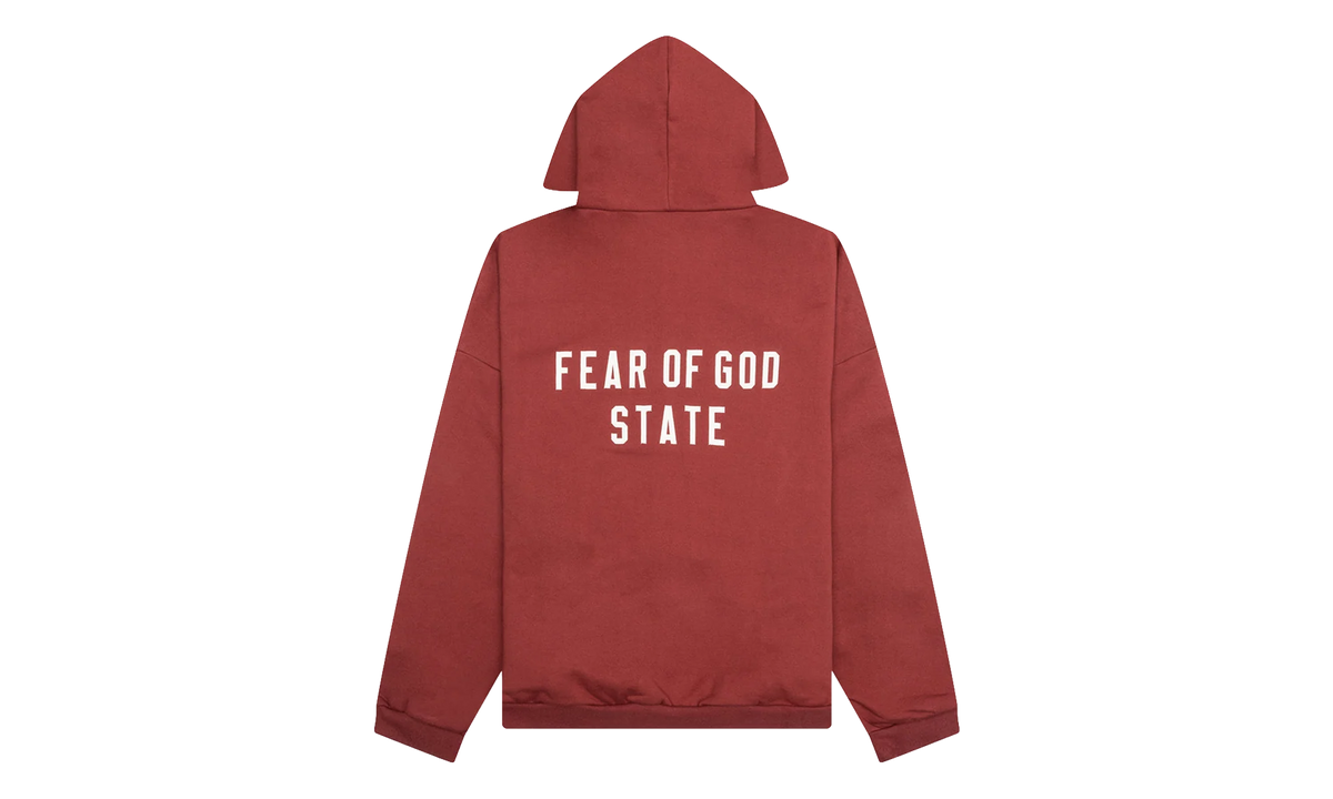 Heavy Fleece Full Zip Hoodie "Crimson" 192BT246246F
