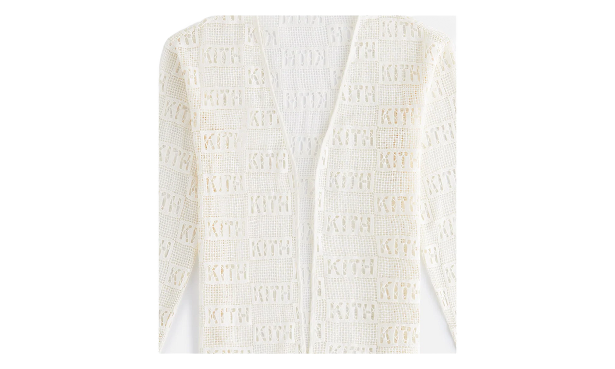 Ethan Logo Lace Cardigan "Off-White" khw010111 114