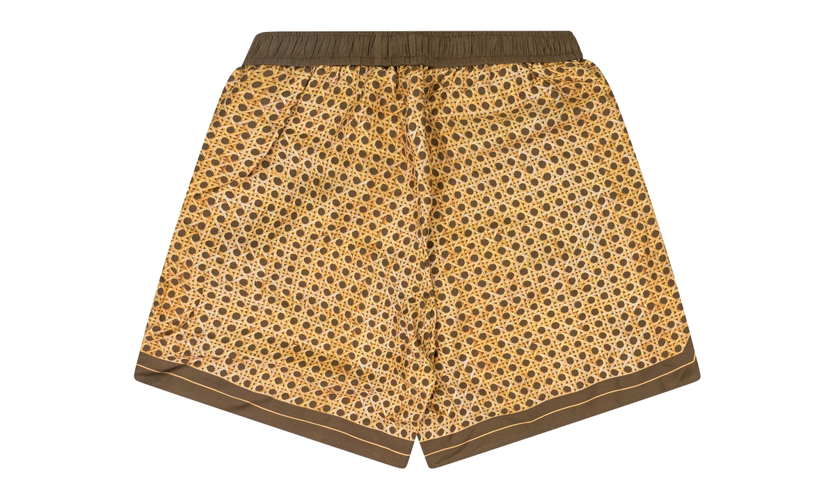 Weave Pattern Silk Shorts "Brown" SS22MPB017_Brown
