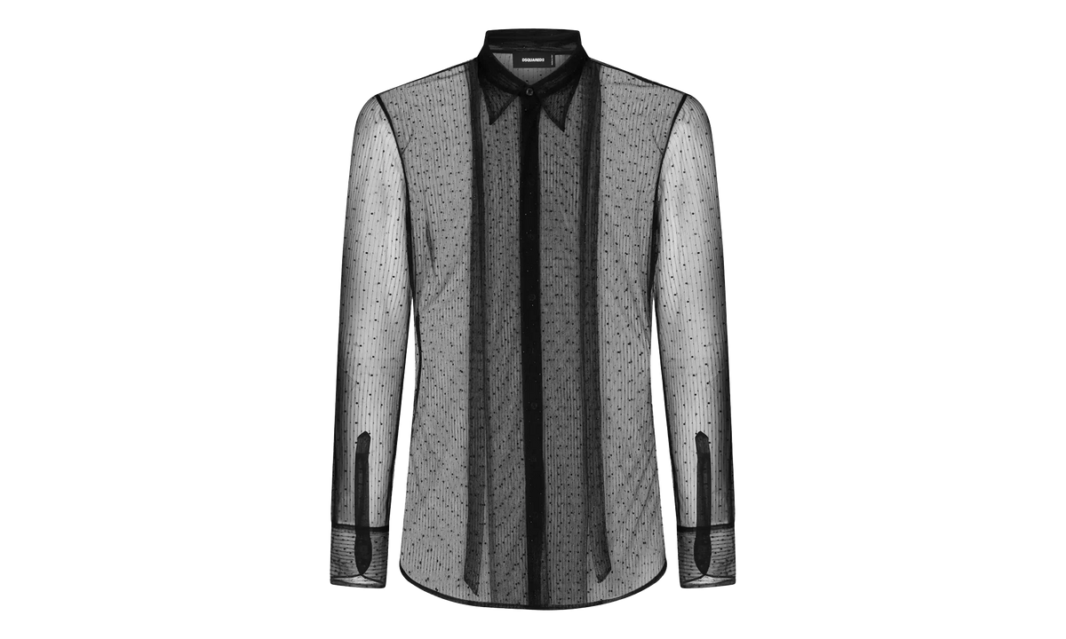 Evening See Through Bow Shirt "Black" S74DM0800S78522900