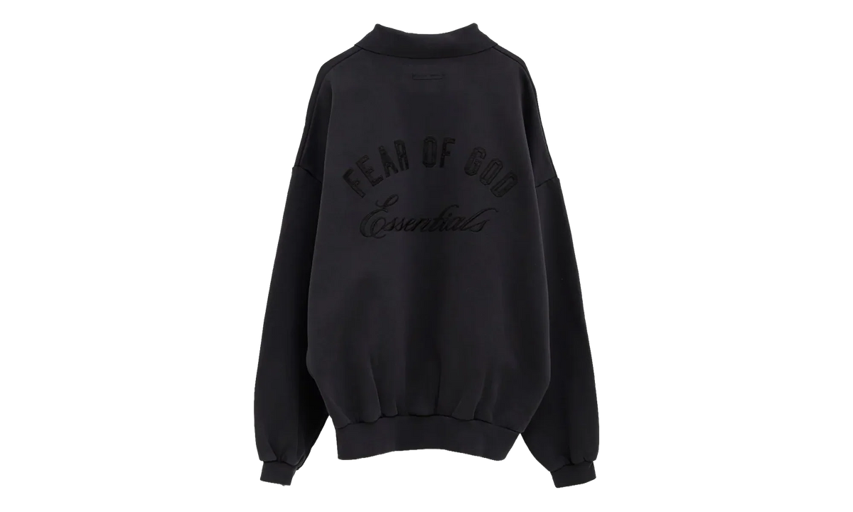 Embroidered Classic Polo Sweatshirt "Vintage Black" 192HO252042F