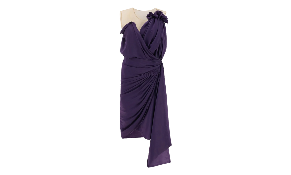 DRAPED MINI DRESS "RAISIN" RW DR0121 4778 E22 79