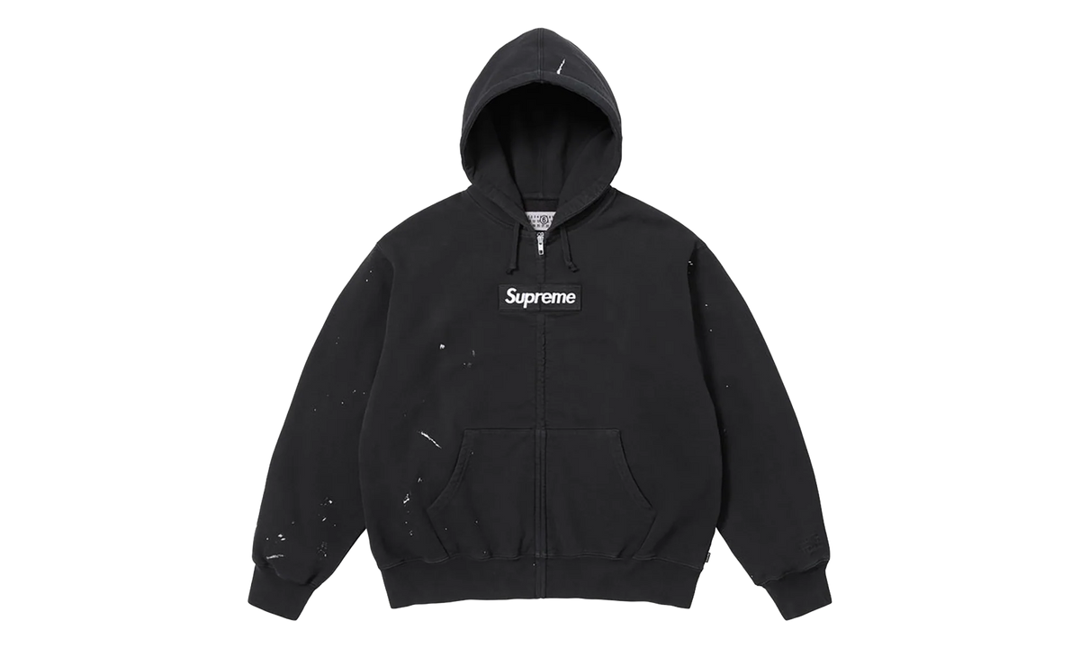 MM6 Maison Margiela Box Logo Zip Up Sweatshirt "SS26 - Black" SU27169