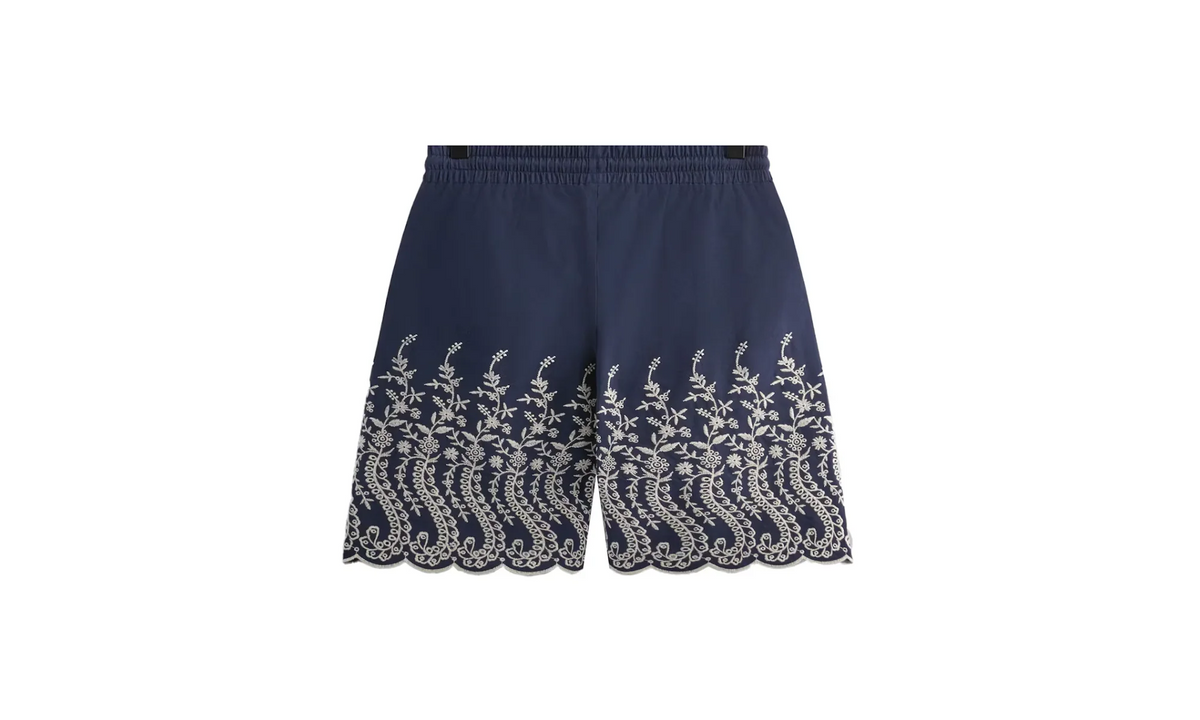 Floral Eyelet Lewis Short "Navy" KHM060594 5033