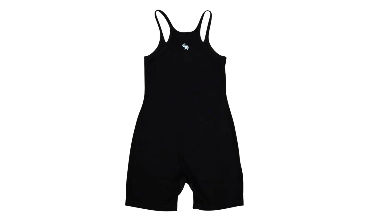 Ribbed Embroidered Romper "Black" CHRM1015