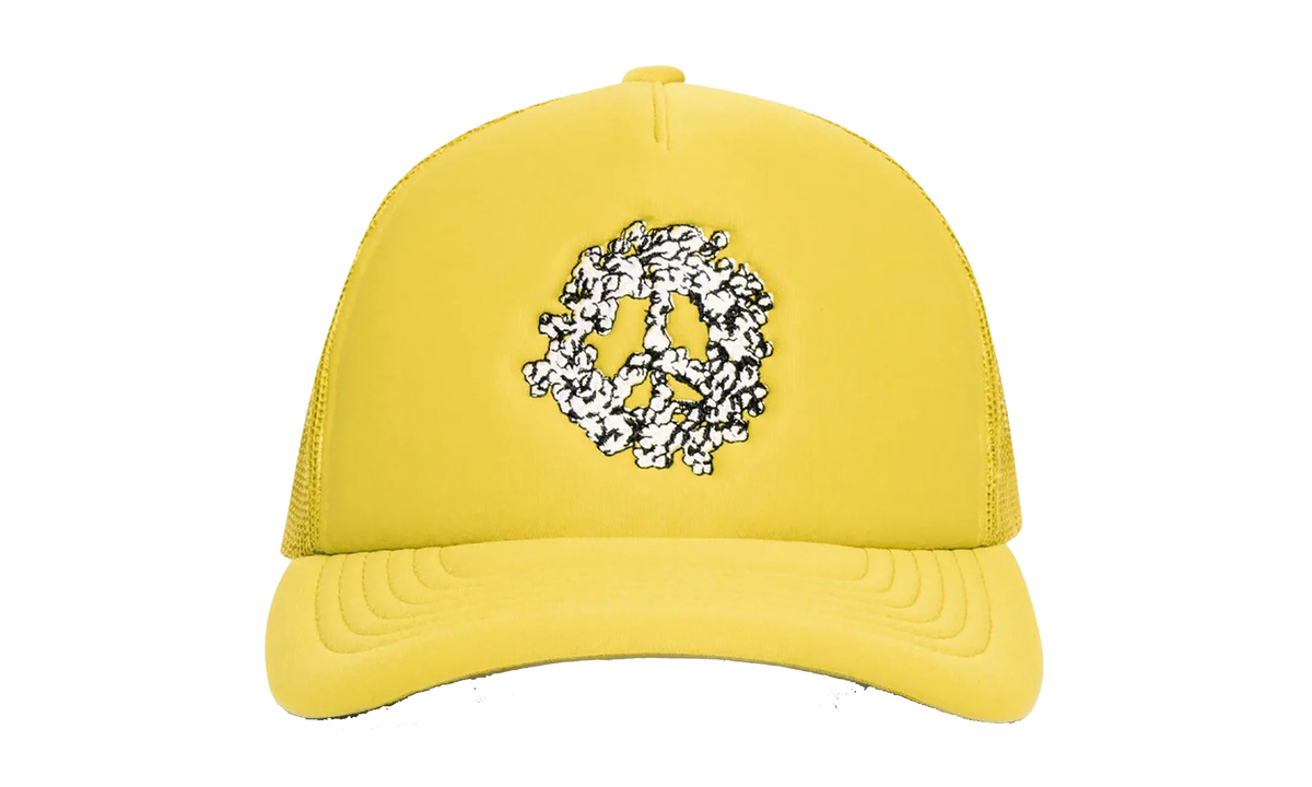 Cotton Peace Wreath Trucker Hat "Yellow" DT548