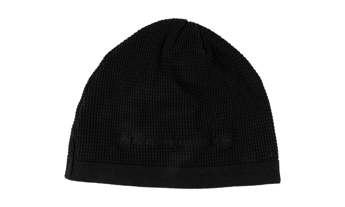 Waffle Cross Beanie Hat "Black" CHRM0785