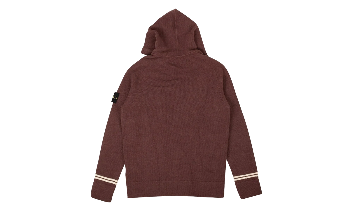 Knit Wool Blend Zip-Up Hoodie "Wine Purple" 95 STI 1017