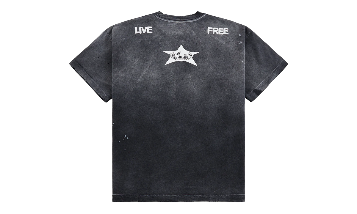 Distressed Star Tee "Vintage Black" BAR30