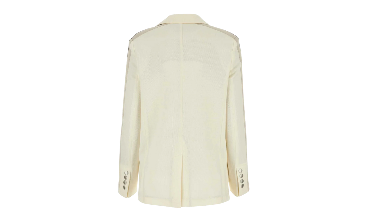 Side Stripe Detailed Blazer Suit Jacket "Cream" PWEN013F23FAB001