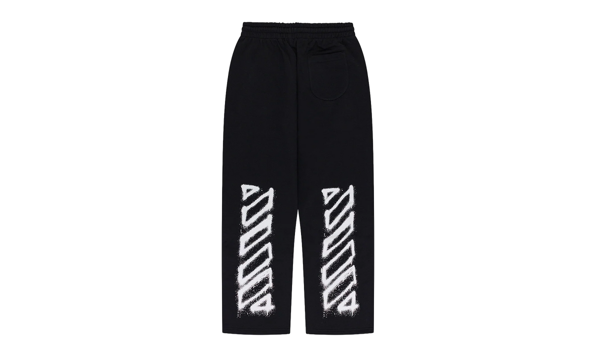 Spray Can Diagonal Sweatpants "Black" OFW MBTM 0091