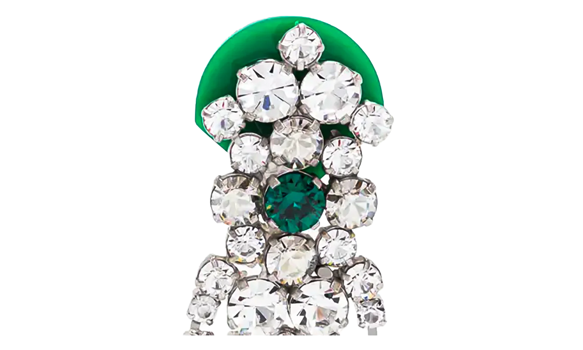 CRYSTAL DROP EARRINGS "Green" SM1VG0055P6479983