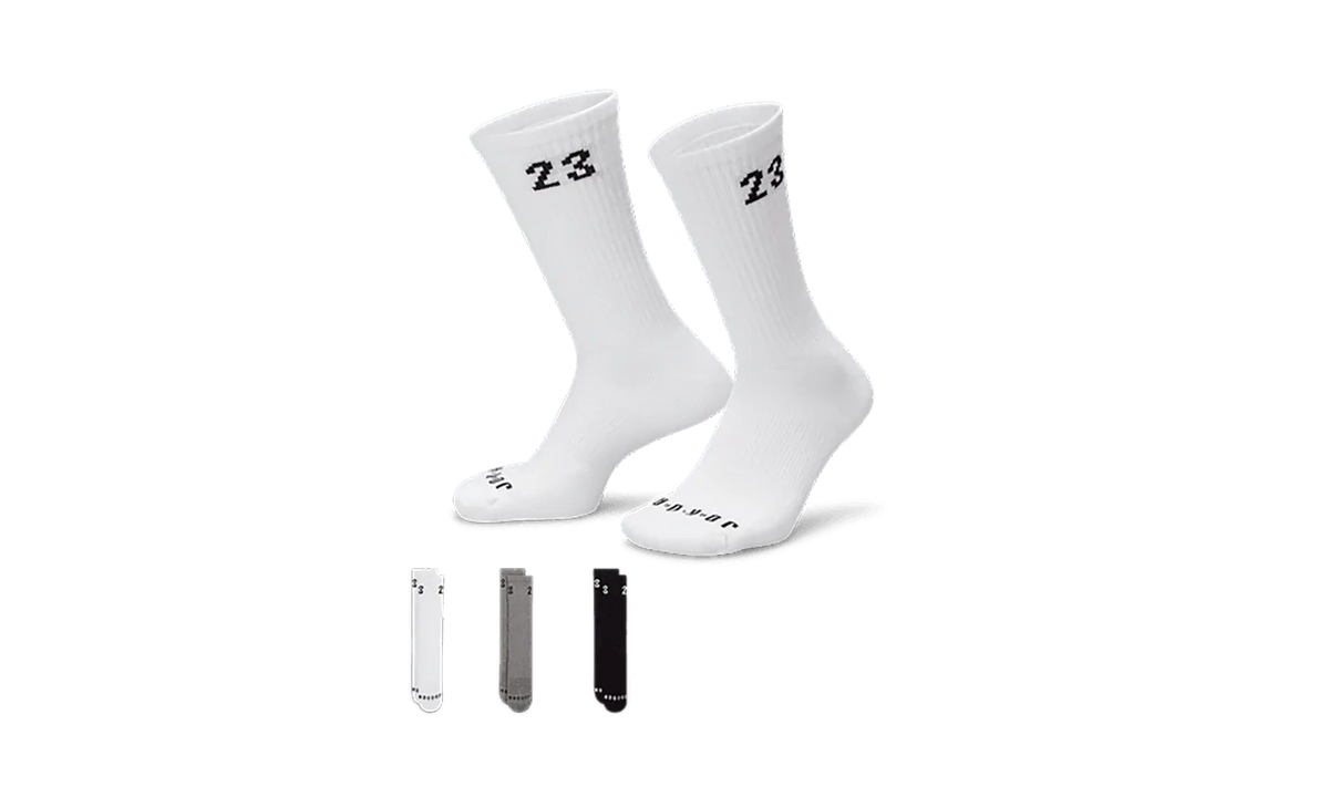 Essentials Crew Socks (3 Pairs) "Black/Grey/White" DA5718 911