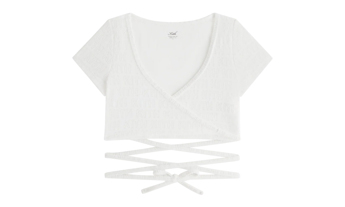 Ailee Monogram Towel Wrap Top WMNS "White" khw030648 101