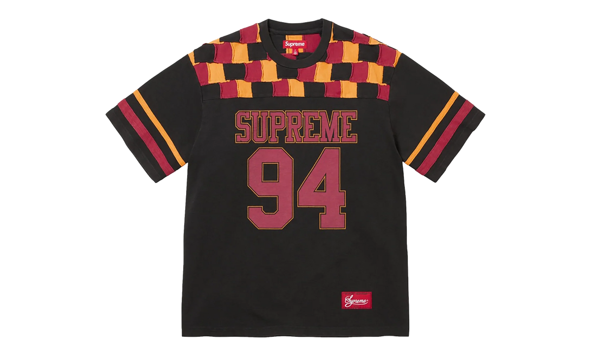 Patchwork Yoke Football Top "Black" SU27000