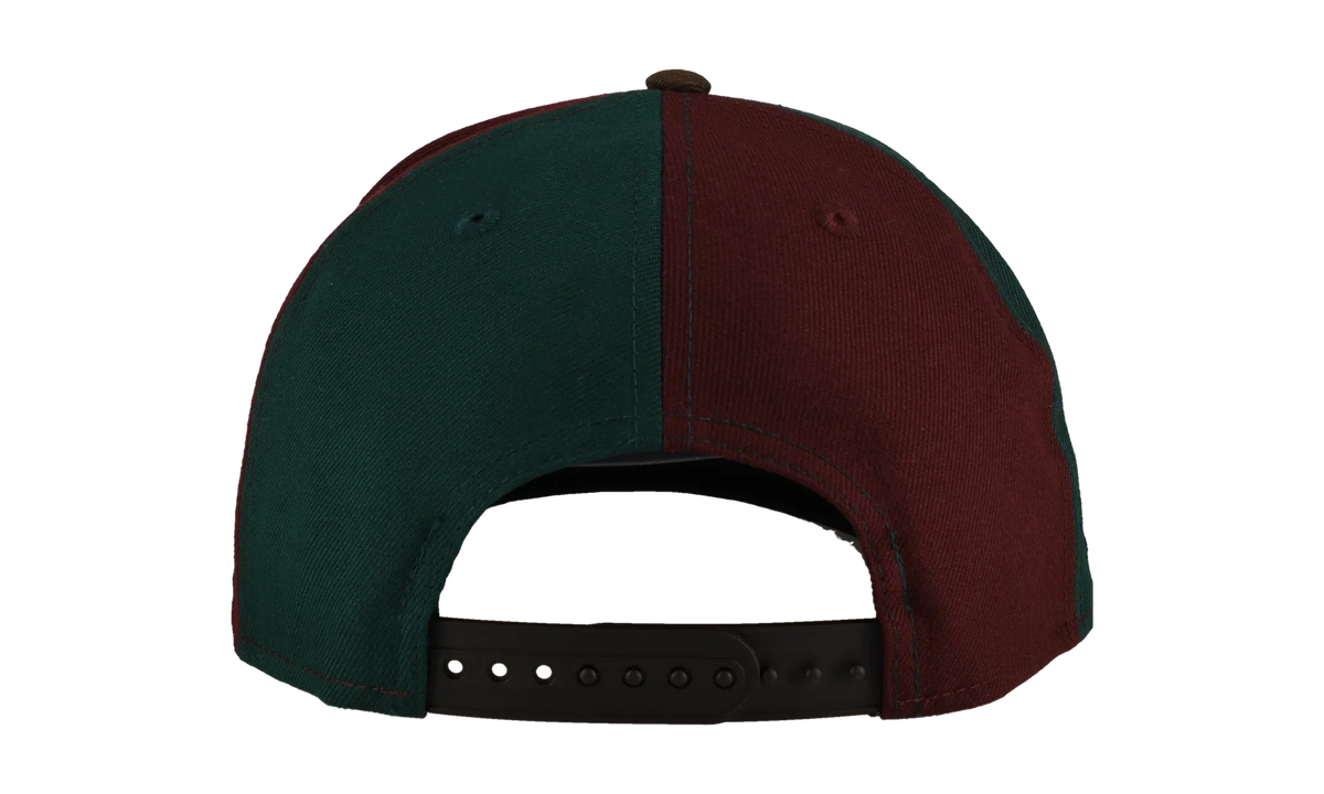 9FIFTY New York Mets Subway Series Pinwheel A Frame Snapback Hat "Black / Dark Green / Brown" NE217