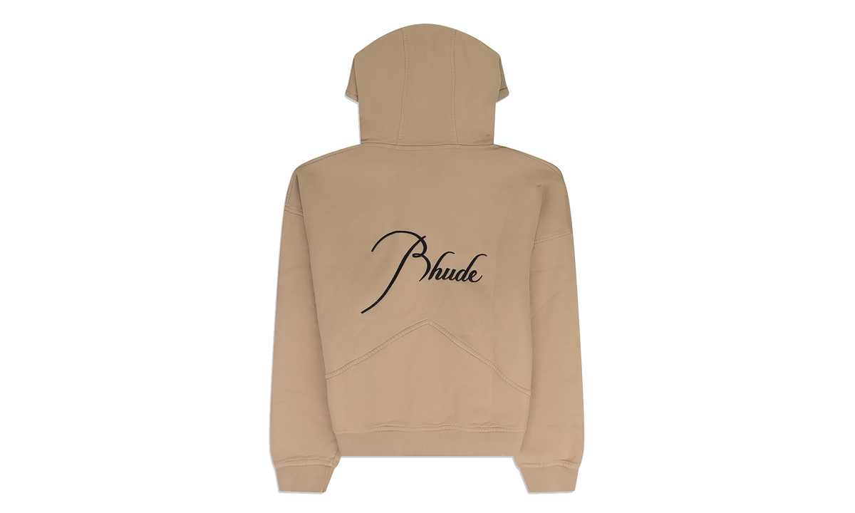 Embroidered Logo Zip-Up Hoodie "Tan" RHDMHDS0039 TAN