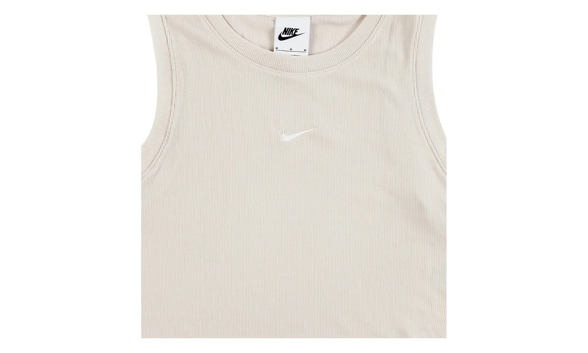 Sportswear Essentials Ribbed Cropped Tank Top WMNS "Light Orewood Brown / Sail" FB8279 104
