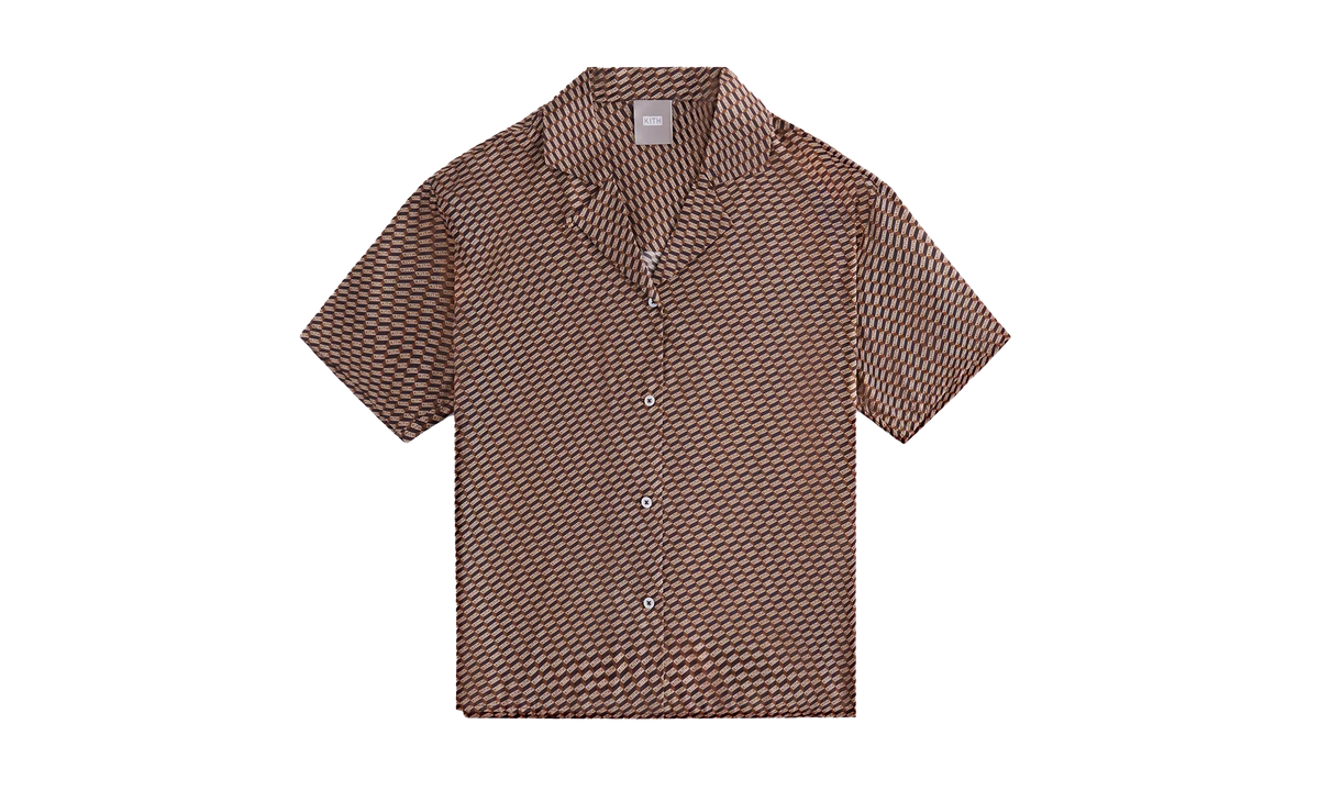 Elena Monogram Silk Camp Shirt WMNS "Brown" khw030292 210