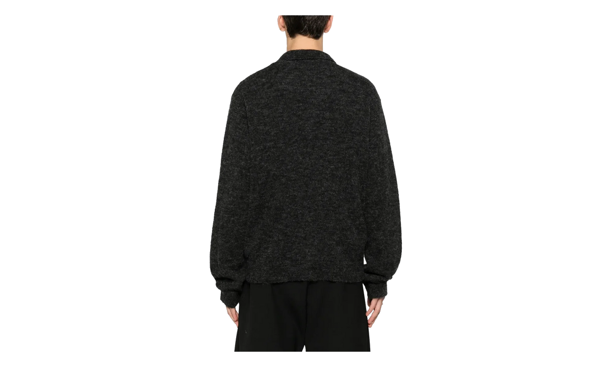 Evening Polo Shirt "Charcoal Melange Fuzzy Alpaca" M2263EC