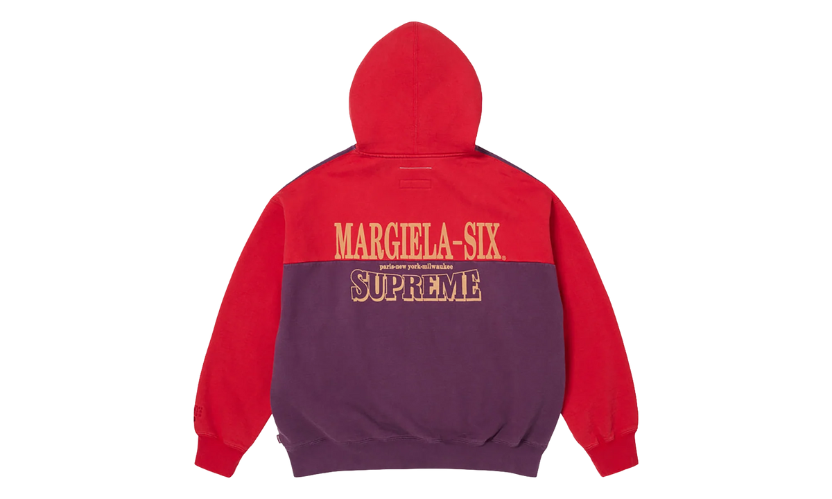 MM6 Maison Margiela Eagle Zip Up Hooded Sweatshirt "SS26 - Purple / Red" SU27174