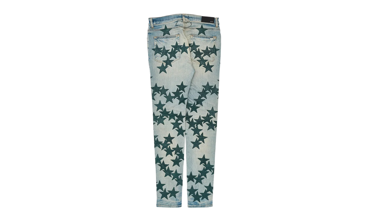 Leather Star Patch Jeans "Chemist - Clay Indigo Green" SS22MDS022 408