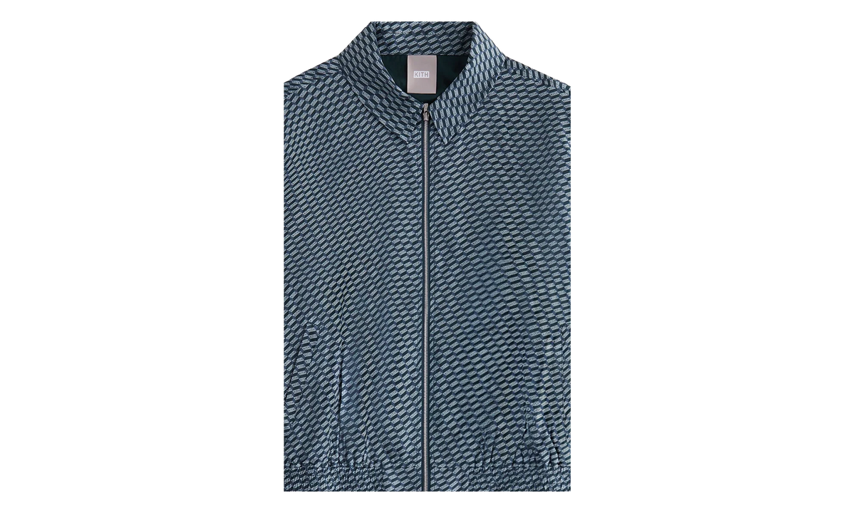 Gesa Monogram Silk Coach Jacket "Navy" khw010114 336