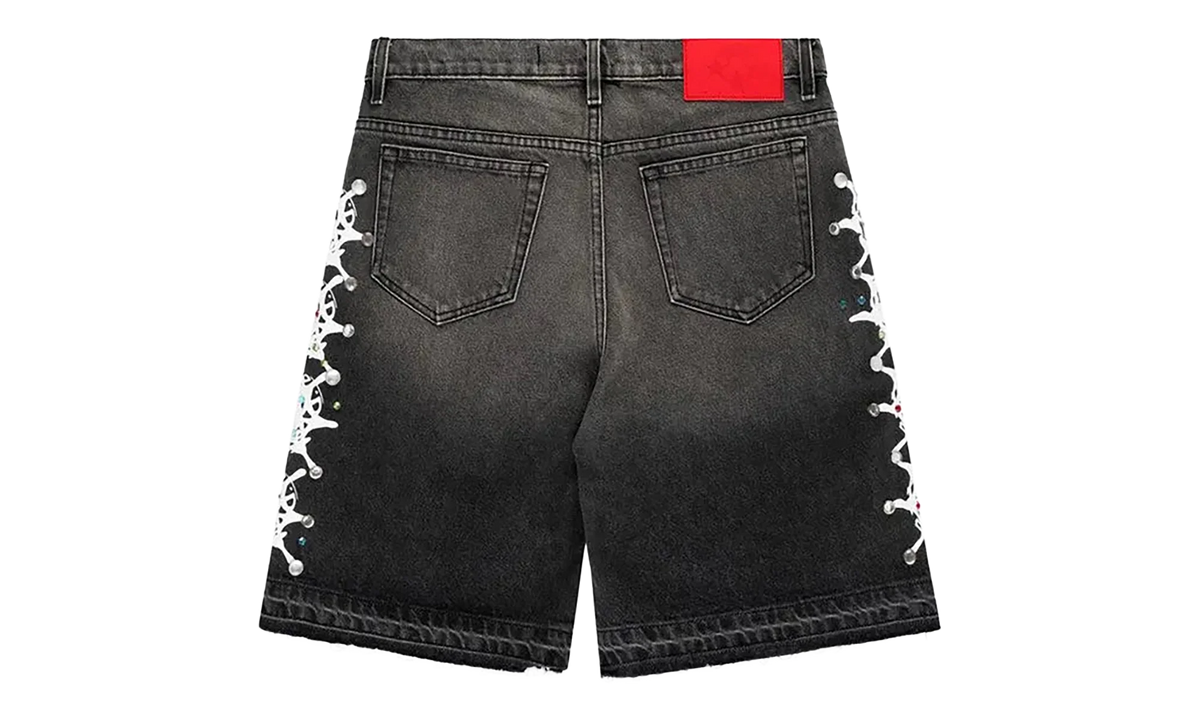 WEB STONE DENIM SHORTS "Black Wash" SP5der96