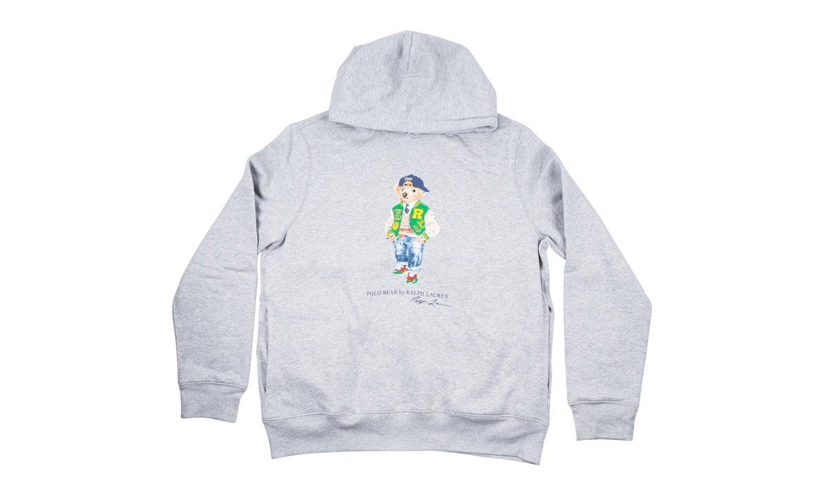 Letterman Bear Fleece Hoodie "Grey" 710953719001