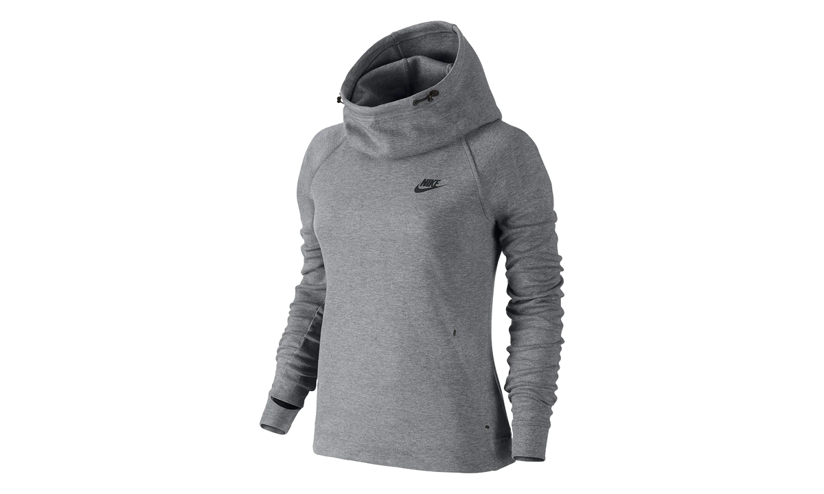 Tech Fleece Hoodie WMNS "Charcoal Heather / Black" 683798 091