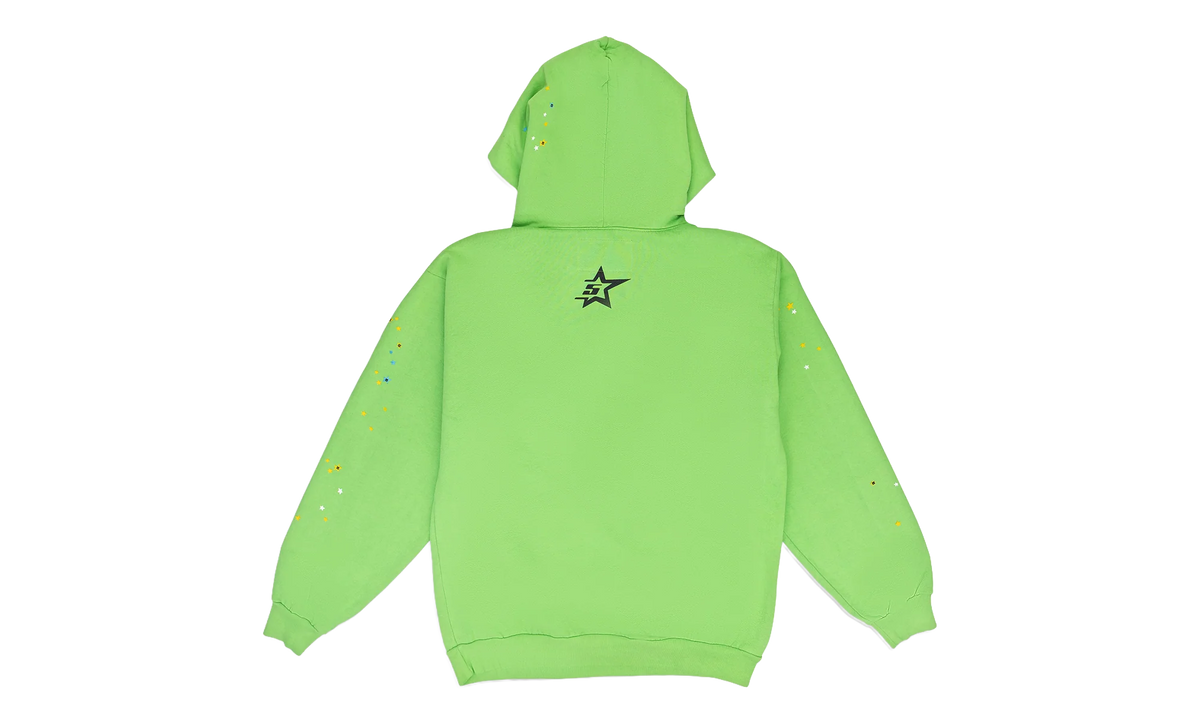 Rhinestone Punk V2 Hoodie "Slime Green" SP5der369