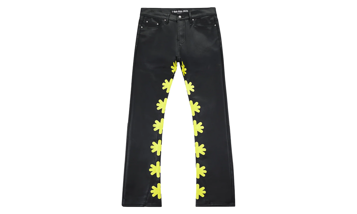 Leather Pants "Black / Yellow" LSLPBFY