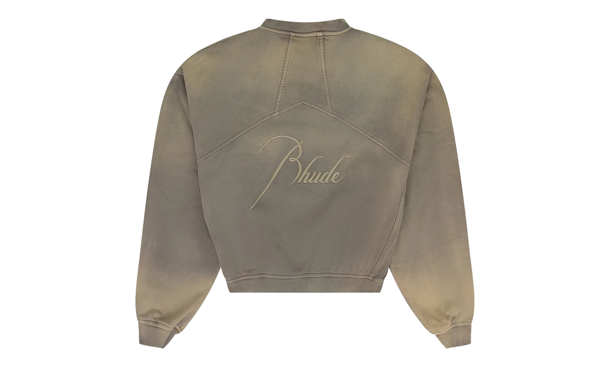 Script Logo Sunfaded Crewneck Sweatshirt "Elephant Green" RHDMHDS0043 ELGRN