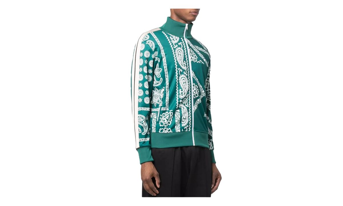 Bandana Track Jacket "Green / White" PMBD001F21FAB0055501