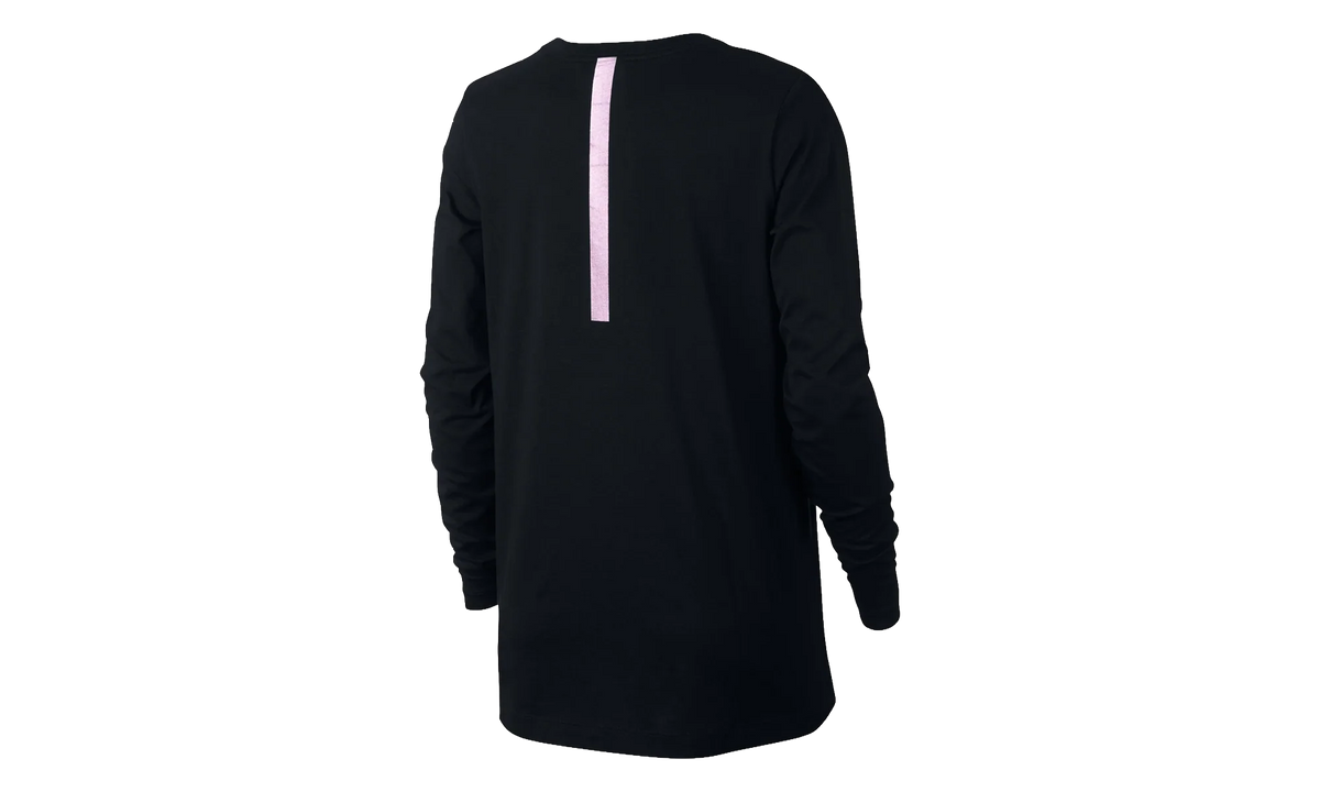 Foil Swoosh Logo Long Sleeve T-Shirt WMNS "Black / Purple" 874120 010