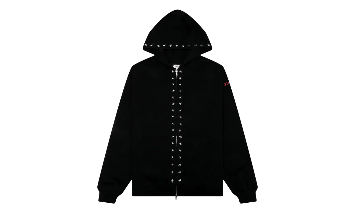 Dane Studded Full Zip Hoodie "Zero - Black" P26SPZ002-BLK
