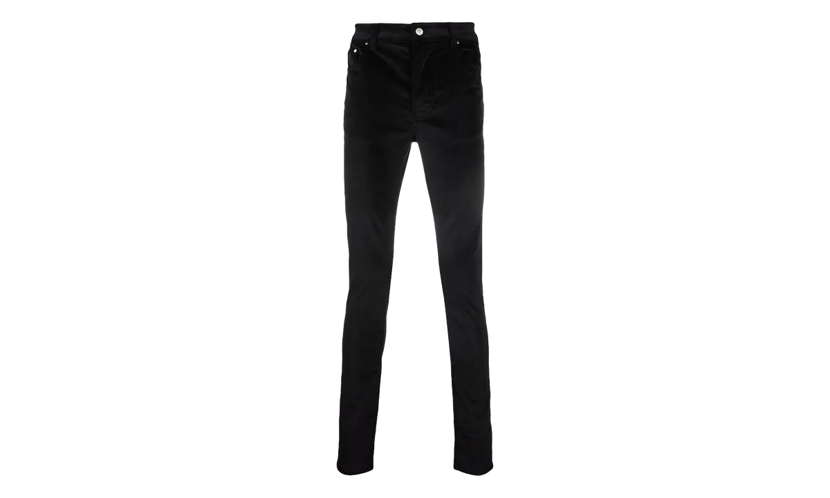Velour Skinny Stack Denim Jeans "Black" MDS086 001