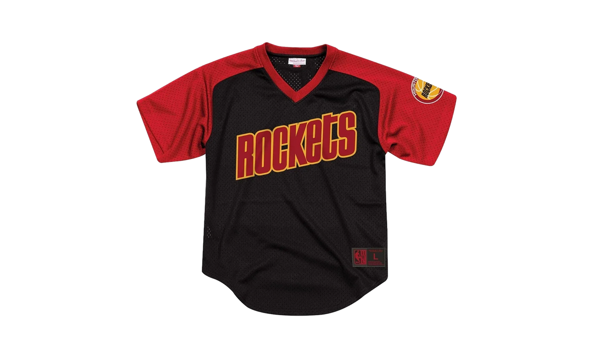 NBA Final Seconds Mesh V-Neck Shirt "Houston Rockets - Black" BA87OQ HRO K JXZ