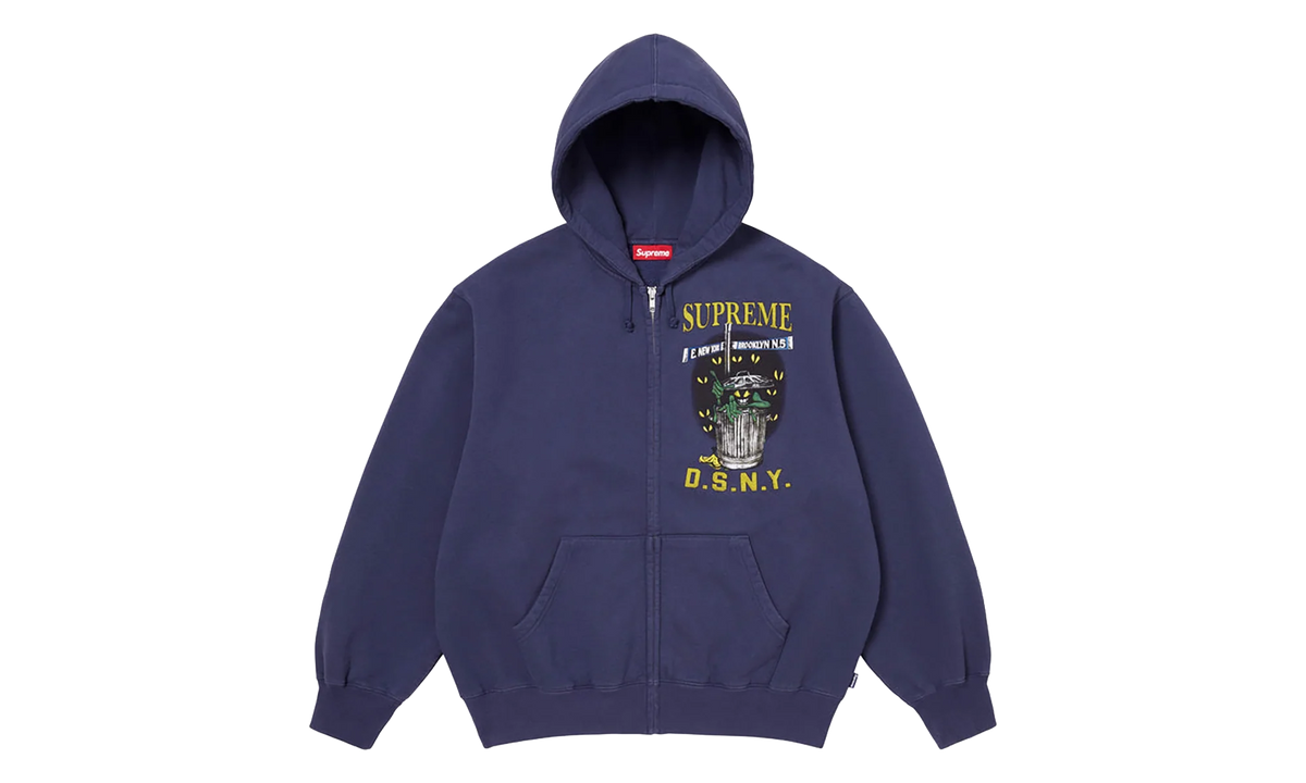 DSNY Zip Up Hooded Sweatshirt "SS26 - Washed Navy" SU27112