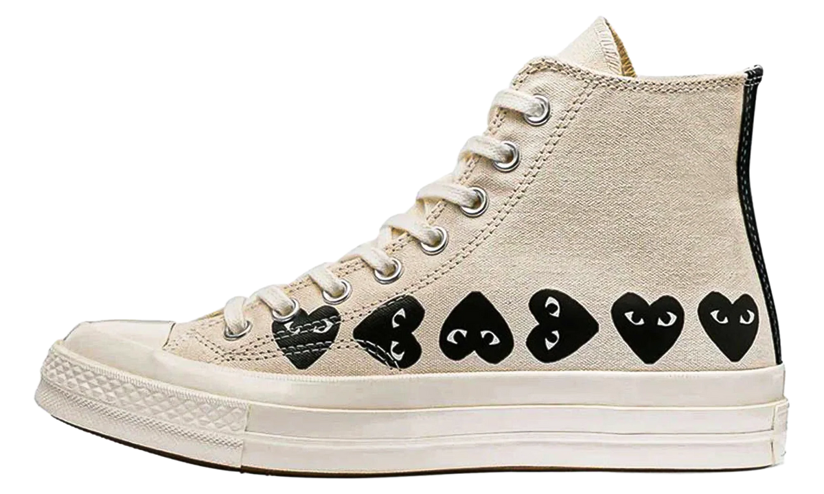 Chuck Taylor All Star 70 Hi "Comme des Garcons PLAY Multi-Heart Milk" AZ K127 001