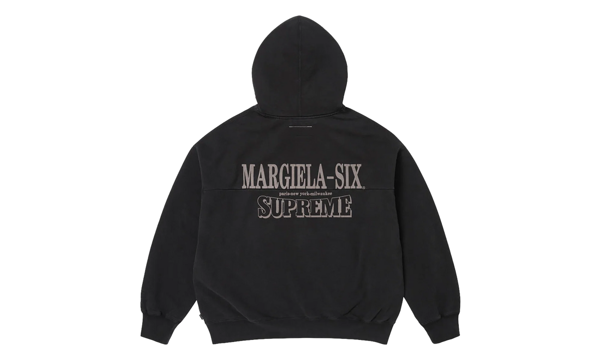 MM6 Maison Margiela Eagle Zip Up Hooded Sweatshirt "SS26 - Black" SU27173
