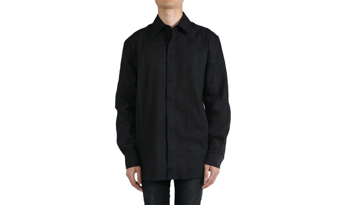 MA Bandana Linen Shirt "001 BLACK" AMSTOS1008