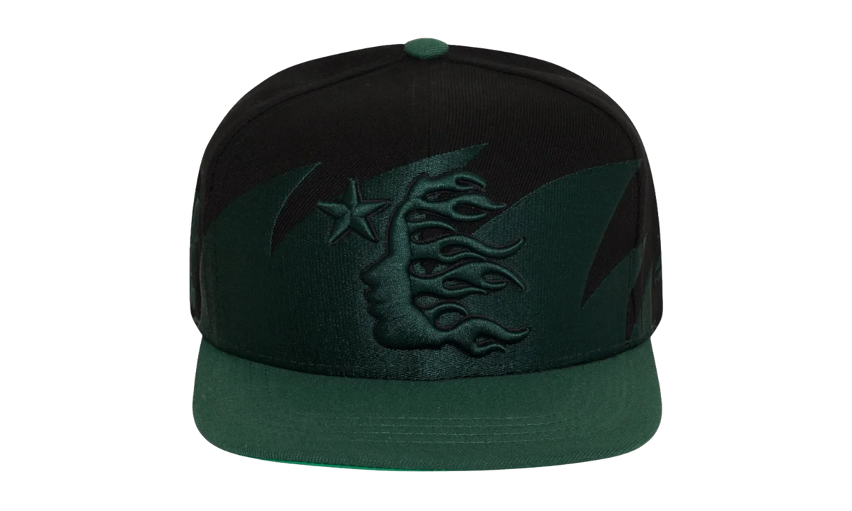 Sharkteeth Snapback Hat "Black / Green" HSR213