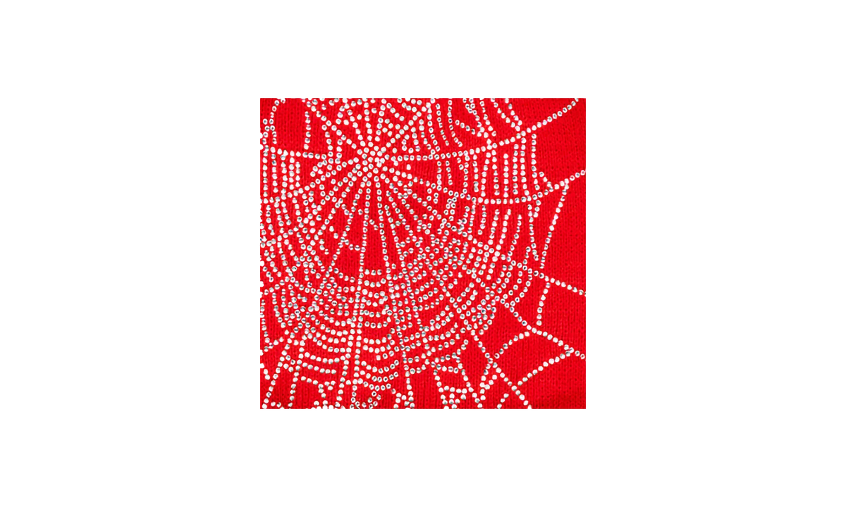 Rhinestone Web Beanie "Red" SP5der49