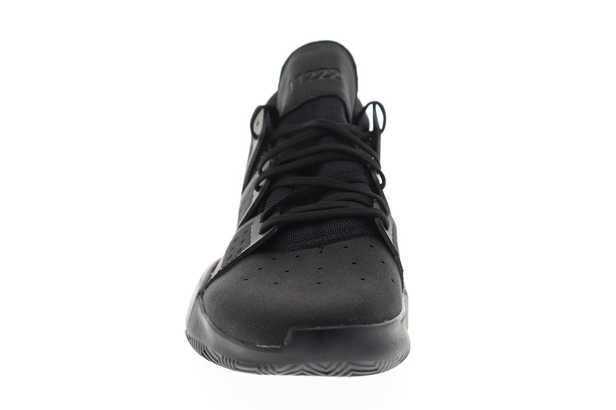 Pro Vision BB9303 Mens Black Canvas Mid Top Athletic Gym Basketball Shoes