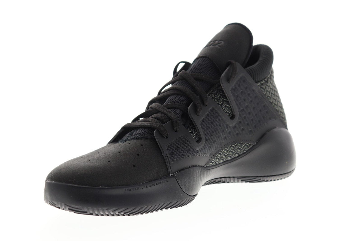 Pro Vision BB9303 Mens Black Canvas Mid Top Athletic Gym Basketball Shoes