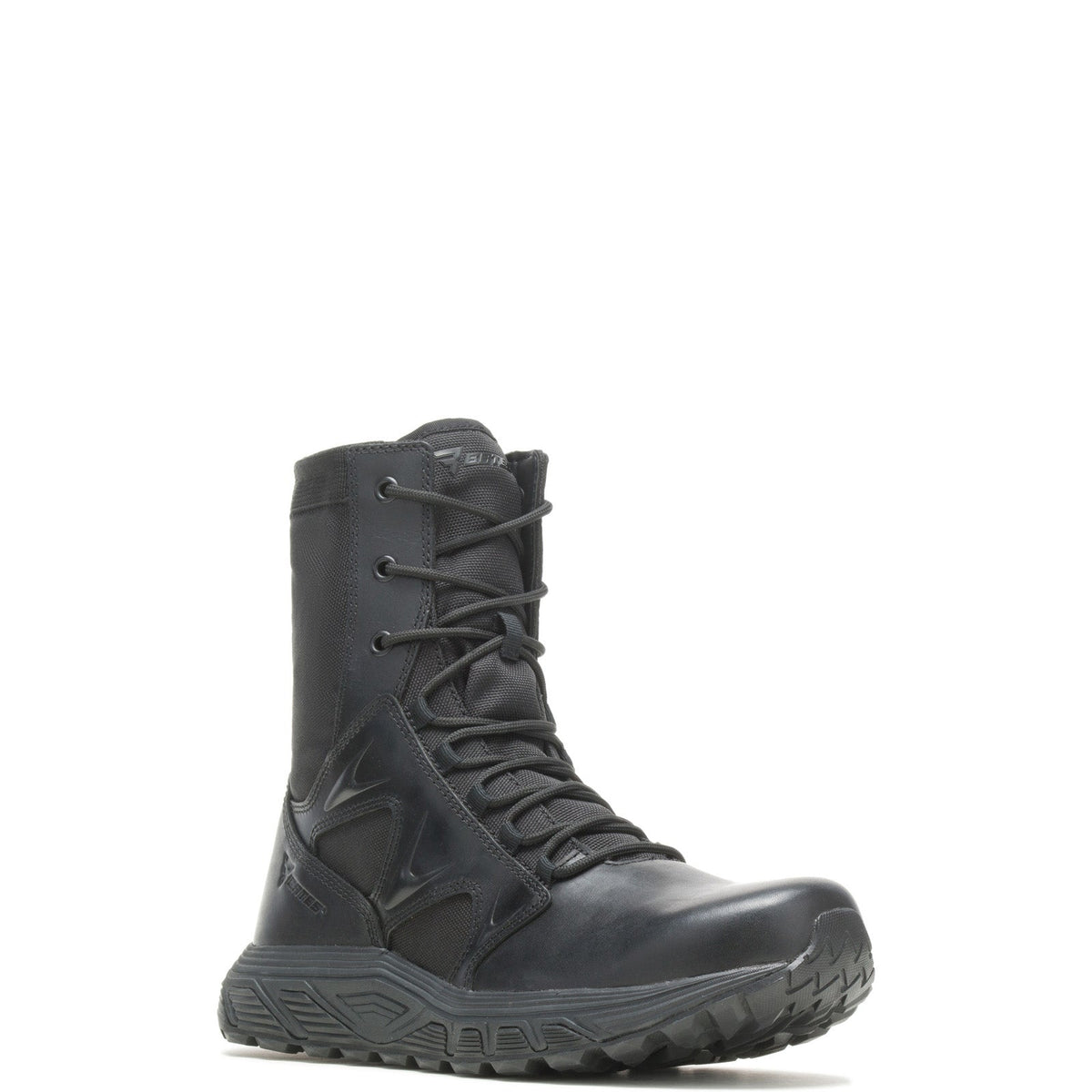 Bates Rush Tall Zip E01080 Mens Black Leather Lace Up Tactical Boots